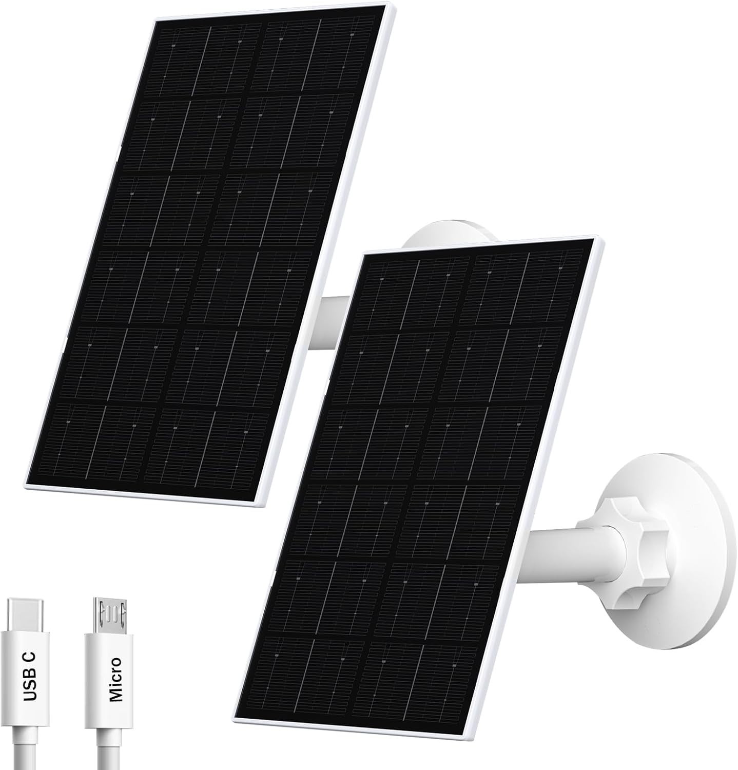 USB Solar Panel for Security Camera, 4W Solar Charger for Rechargeable Batter…