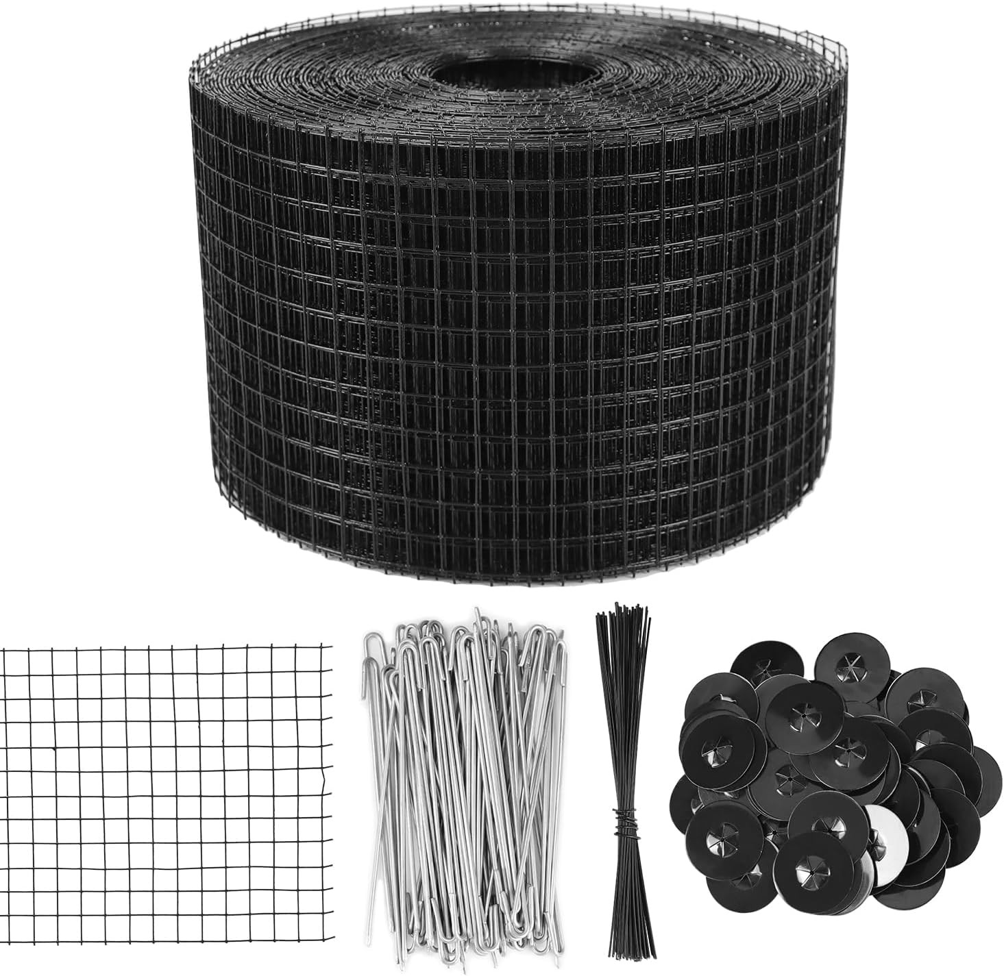 6″ X 100′ Solar Panel Roof Protection Net, 1/2 Inch Mesh for Perimeter Protectio