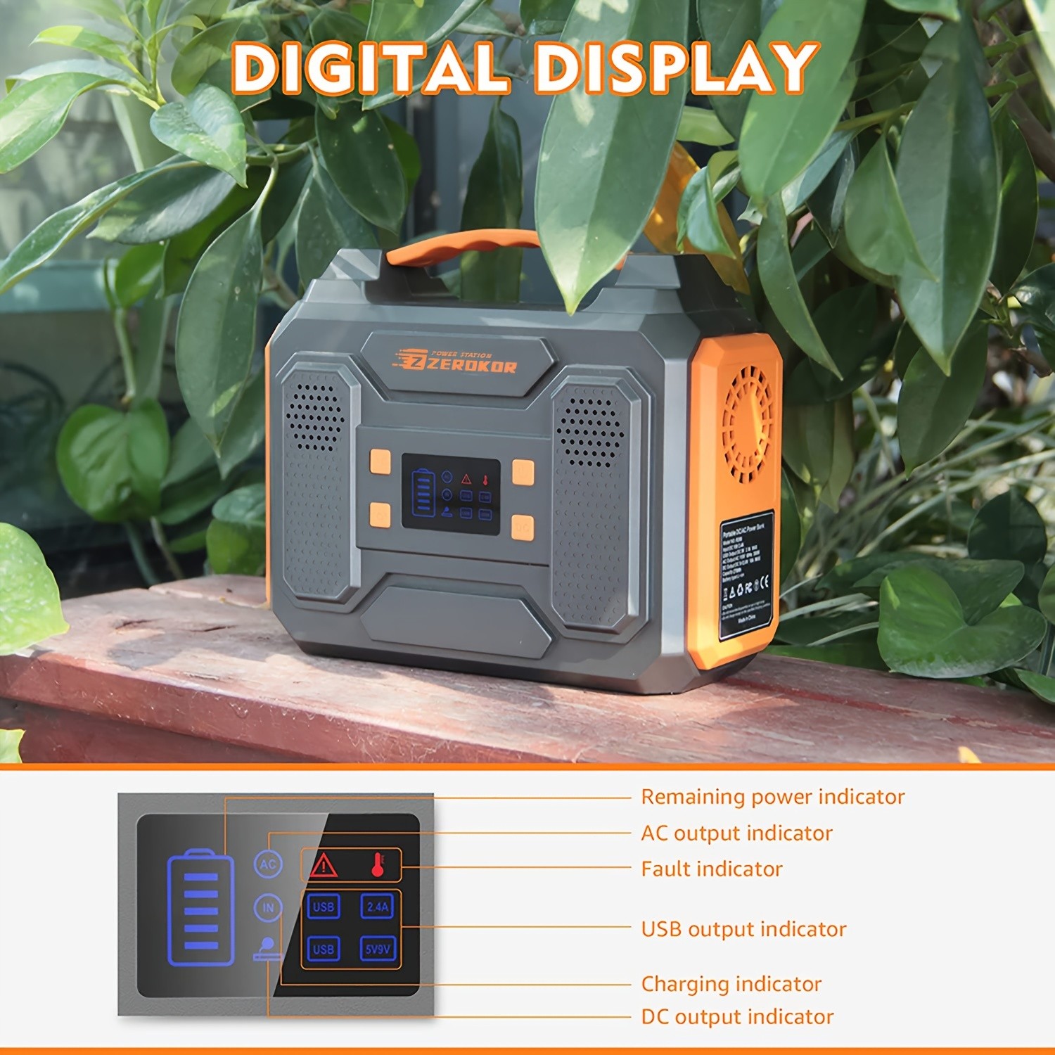 300W/100W Portable Power Station Solar Generator w/ AC DC USB LED for Camping RV