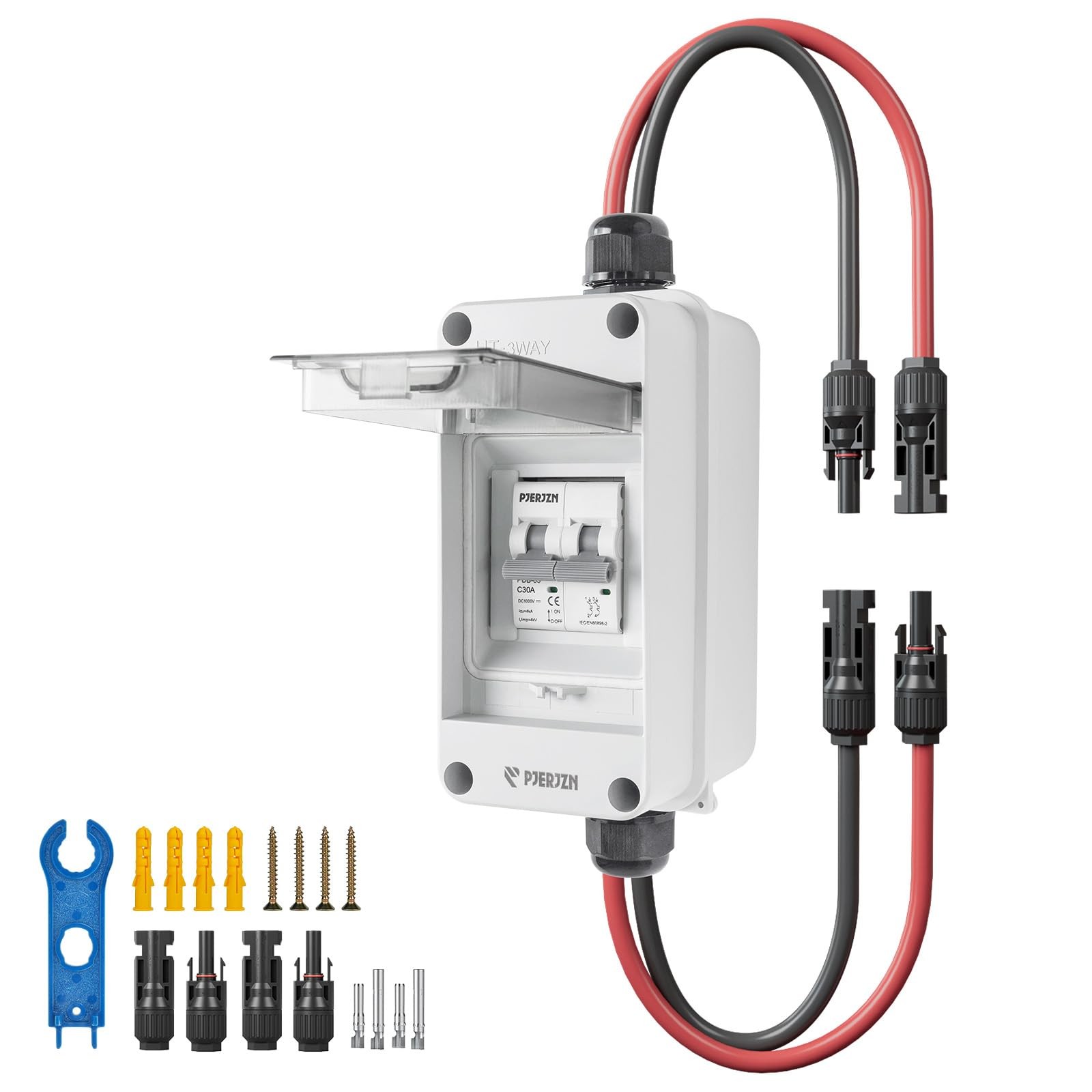 Solar Panel Disconnect Switch 1000V DC/AC 30A PV Disconnect Switch Outdoor Mi…