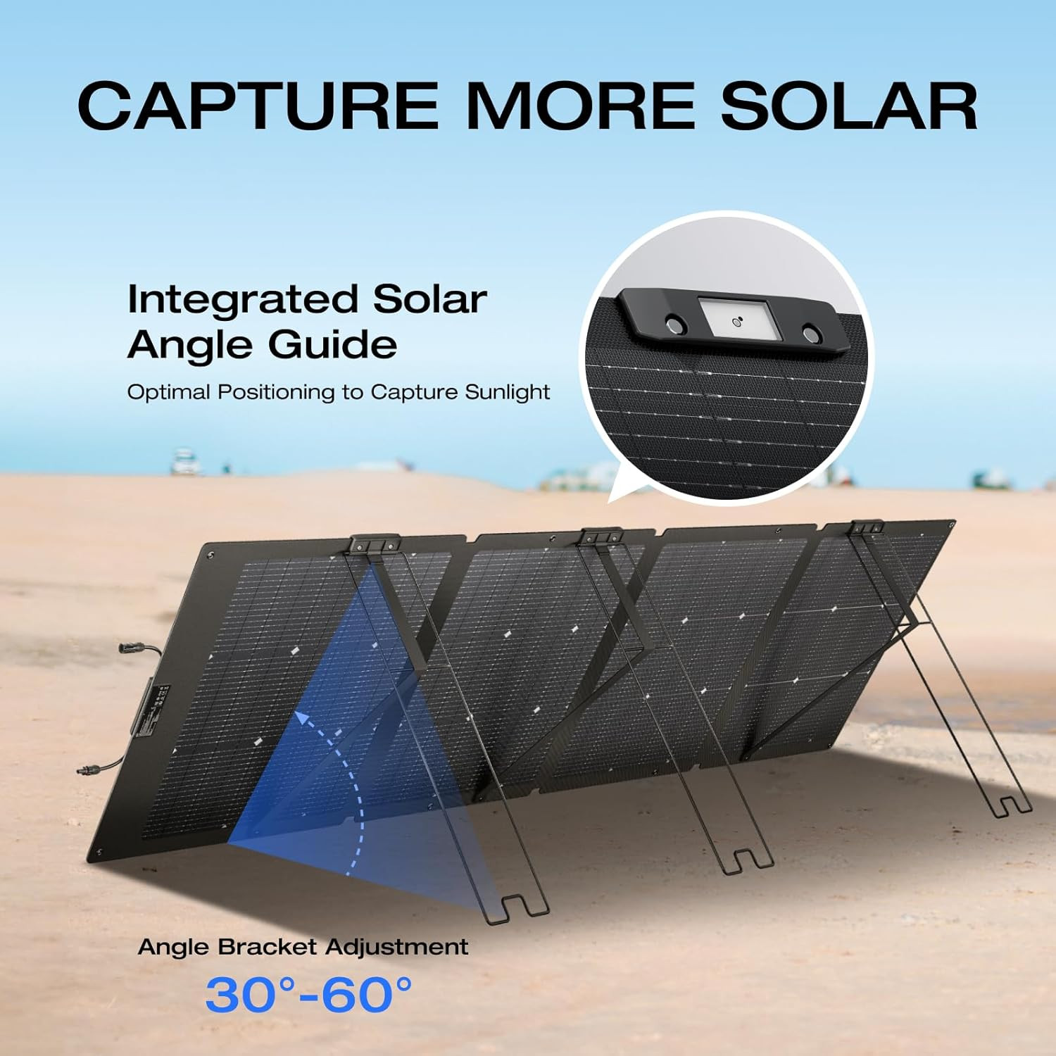 220W Portable Solar Panel, Bifacial Design up to 25% Conversion Efficiency N-Typ