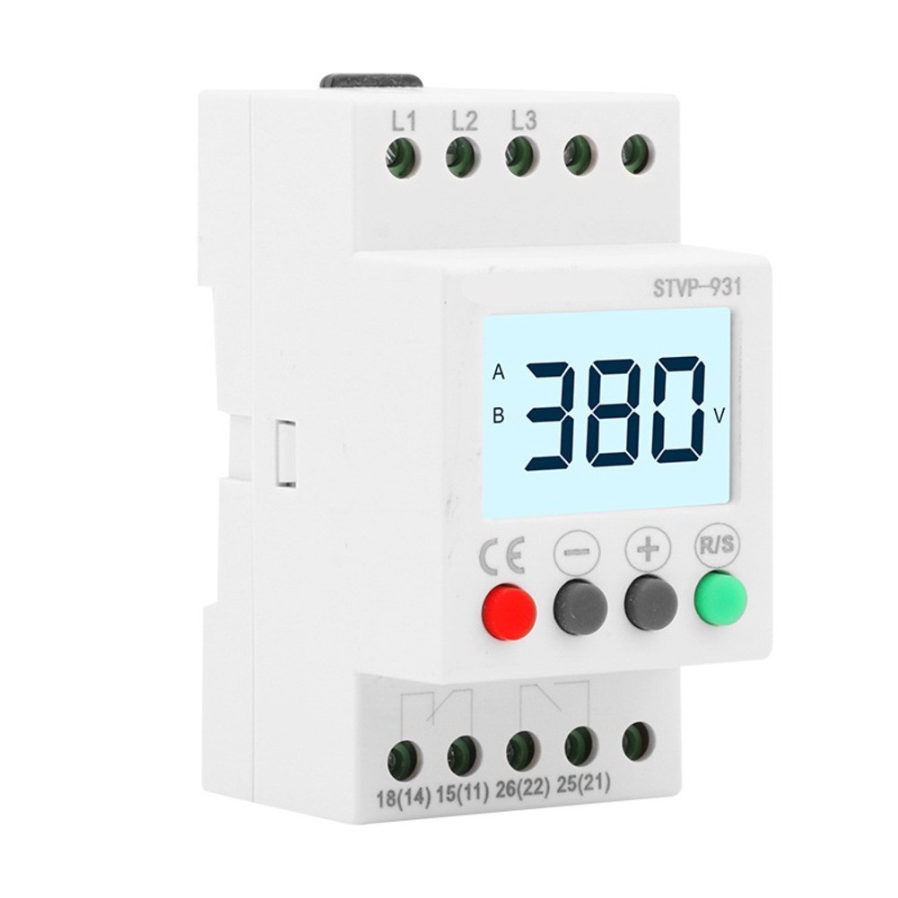 Voltage Monitoring Meter Adjustable Voltage Protector Electrical Safety