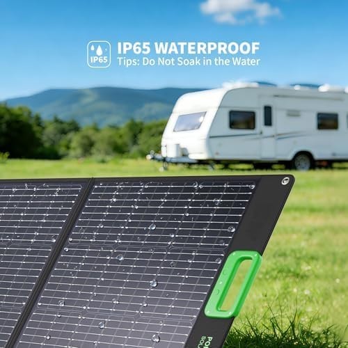 Ultra-Portable 100W Solar Charger with Kickstands – Ideal for Camping & RVs