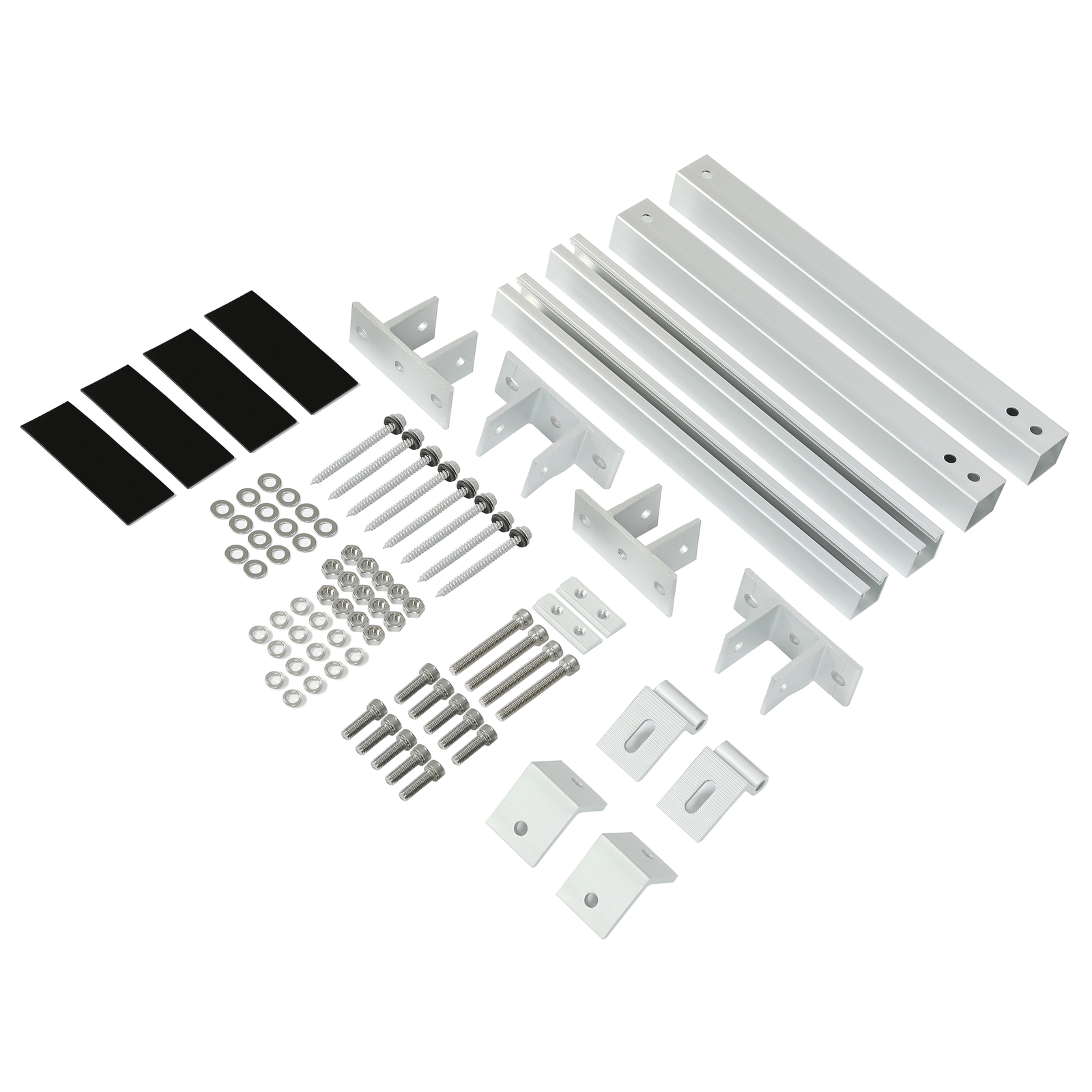 Solar Panel Mounting Brackets Kit System Aluminum Adjustable For Roof RV Boat