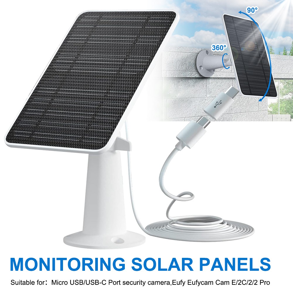 4W Outdoor Solar Panel for USB Power CCTV Camera Security Cam Battery Charger 5V