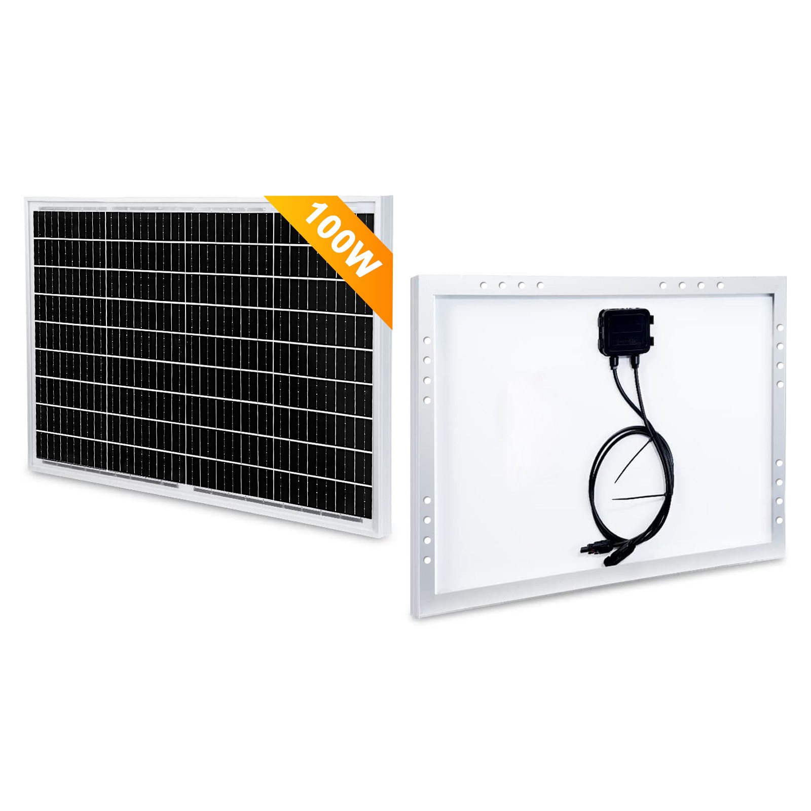 PFCTART 100 Watt Solar Panel Monocrystalline 12V for Camping RV Marine off-grid