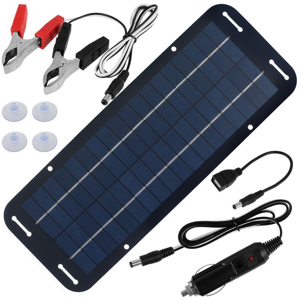 12V Solar Panel Kit, 30W Solar Trickle Charger, for Car RV Boat Trailer Tent USA
