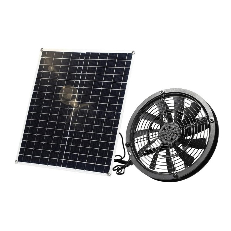 Solar Ventilation 9.8 Inch Fan with Detachable ABS Housing Easy Maintenance