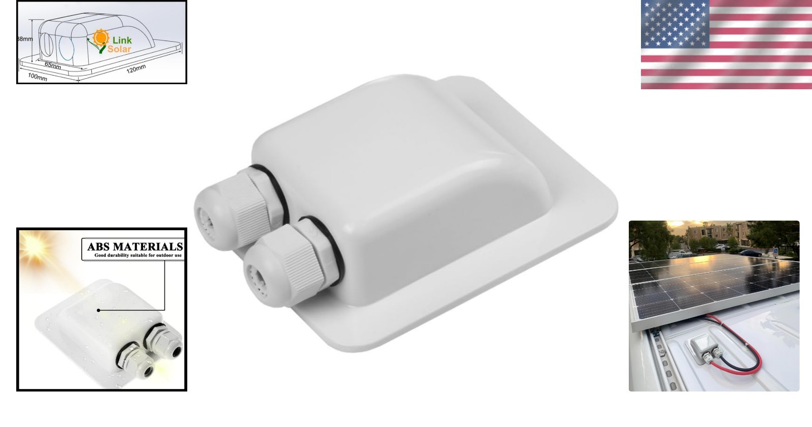 ABS Waterproof Cable Gland for All 2mm² to 6mm² Cables – Ideal for RV & Boats