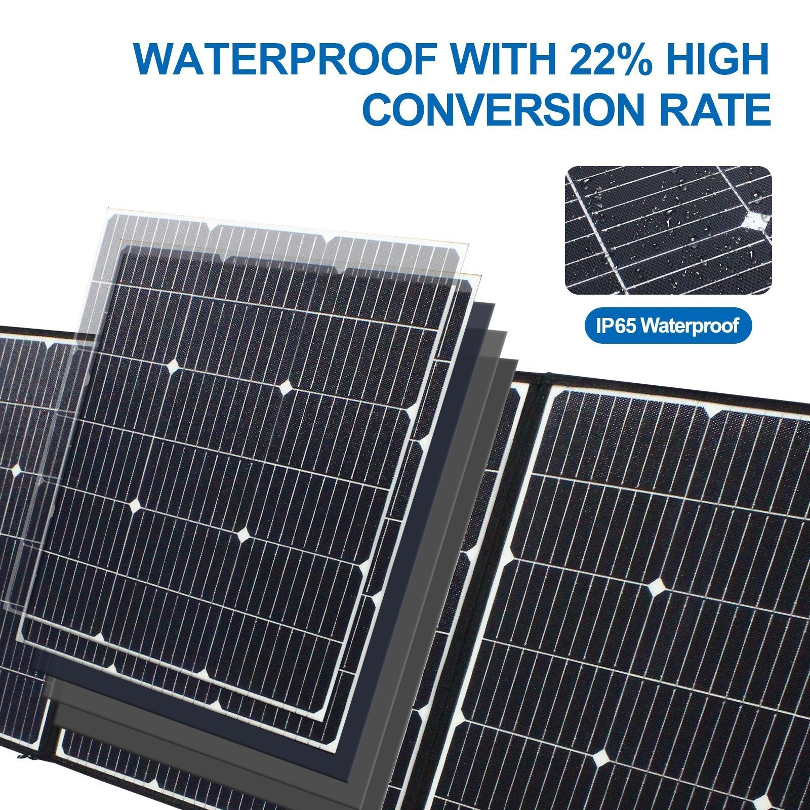 Easun 18V 160W 100W Foldable Solar Panel Portable High Efficiency for RV Camping