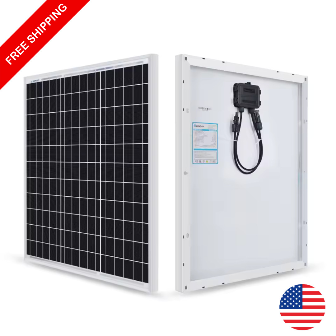 50W 12V Solar Panel Monocrystalline High-Efficiency RV Marine Power Charger