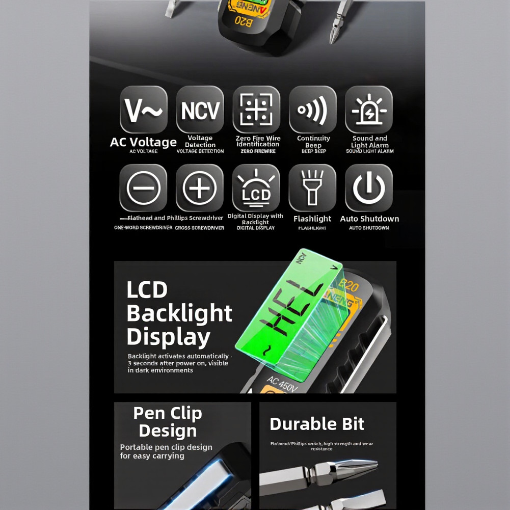 For Safe Voltage Detection Non-contact Voltage Tester Electrical Test Pen