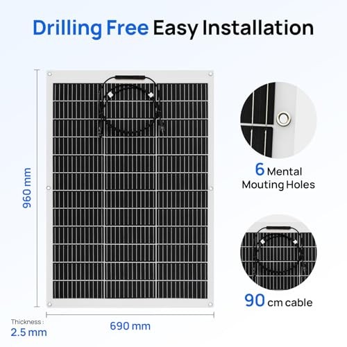 Waterproof Monocrystalline Lightweight Solar Panel 2pcs 130 Watt (260W) 2*130W
