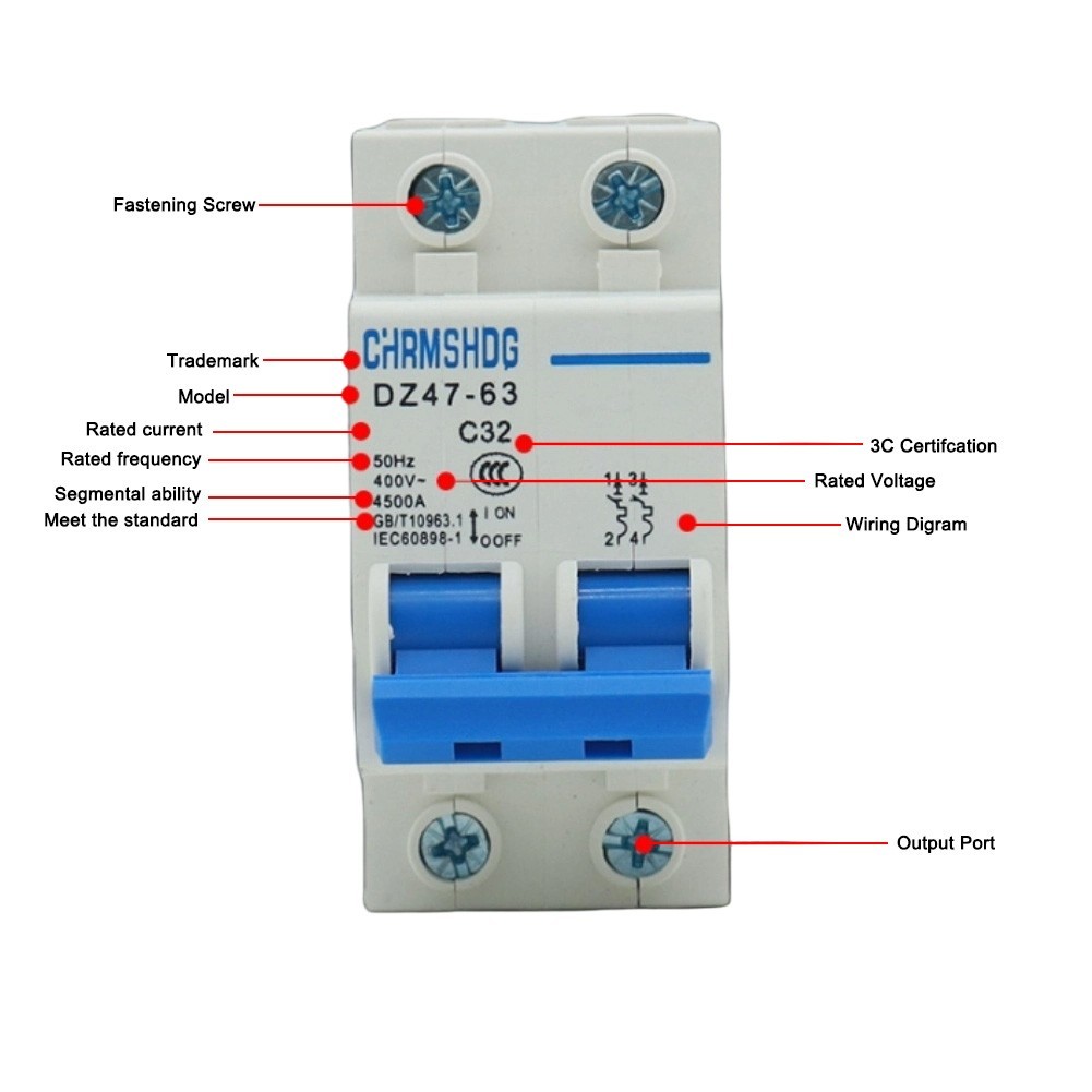 35mm Mini Circuit Breaker with Quick Trip for Electrical Load Protection
