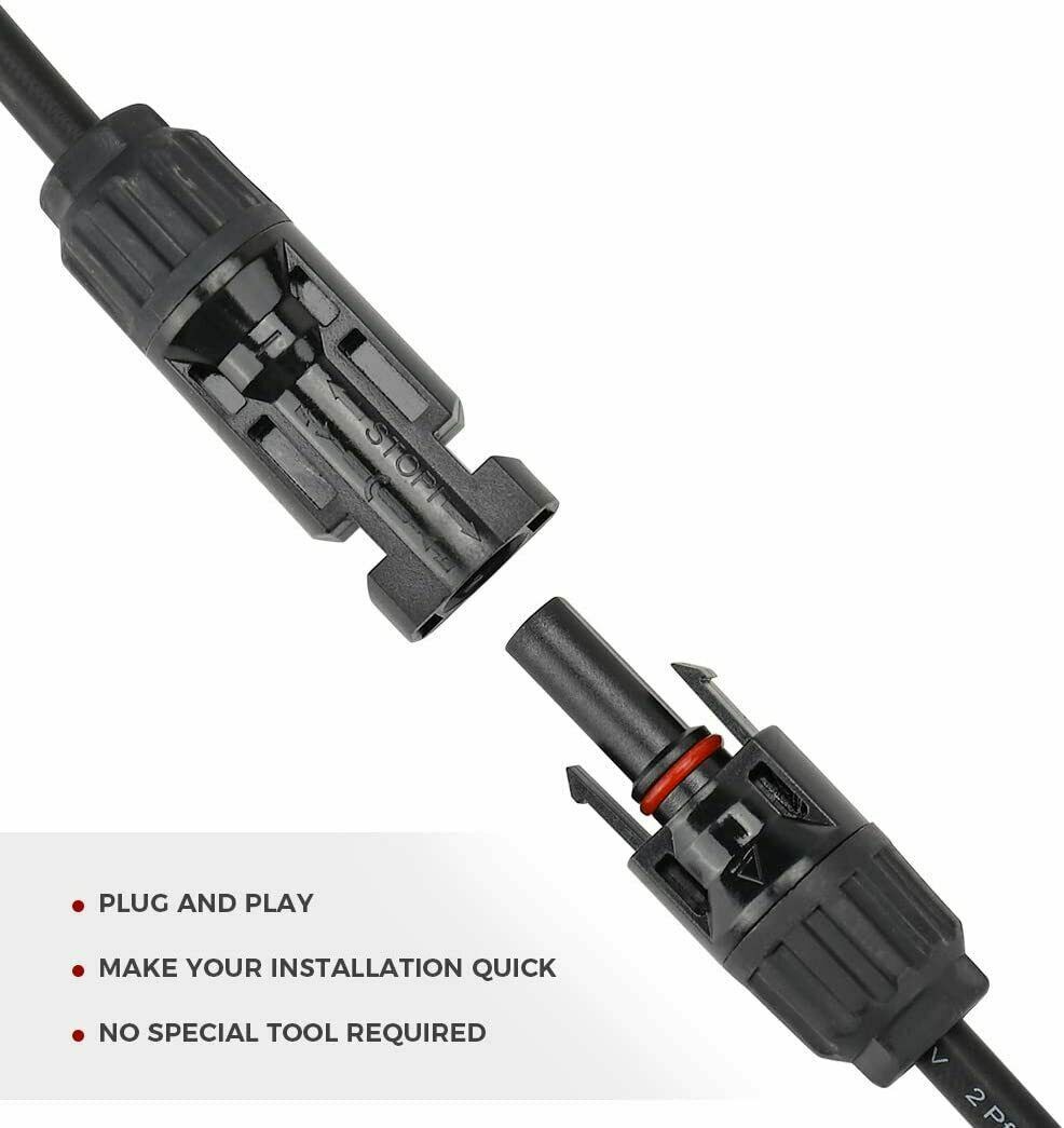 Y Branch Connector Cable Extension 1 to 2/4 Parallel Adapter Cable Wire Plug Kit