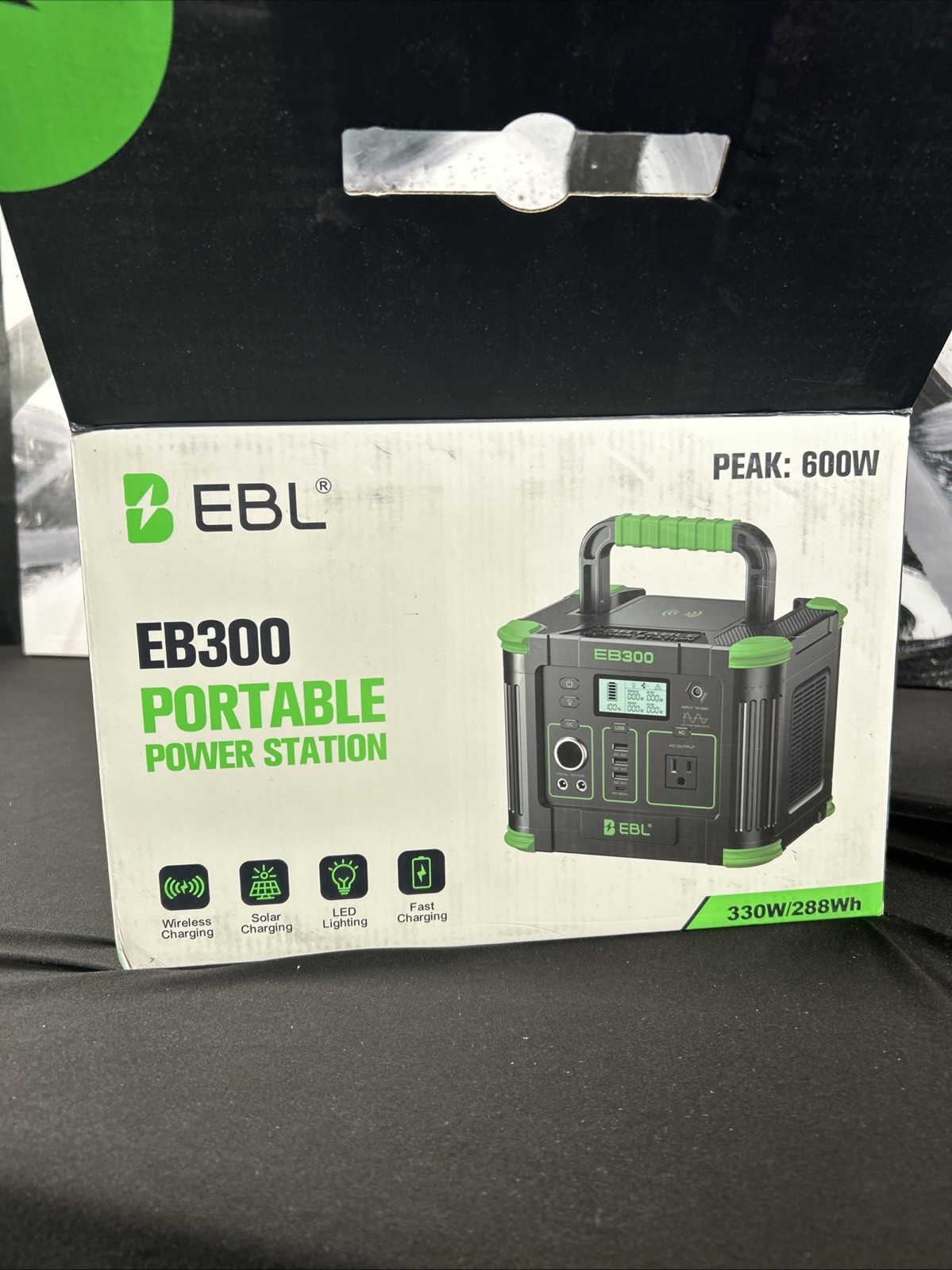 EBL EB300 Portable Power Station 330W (Peak 600W) 288.6Wh Solar Generator