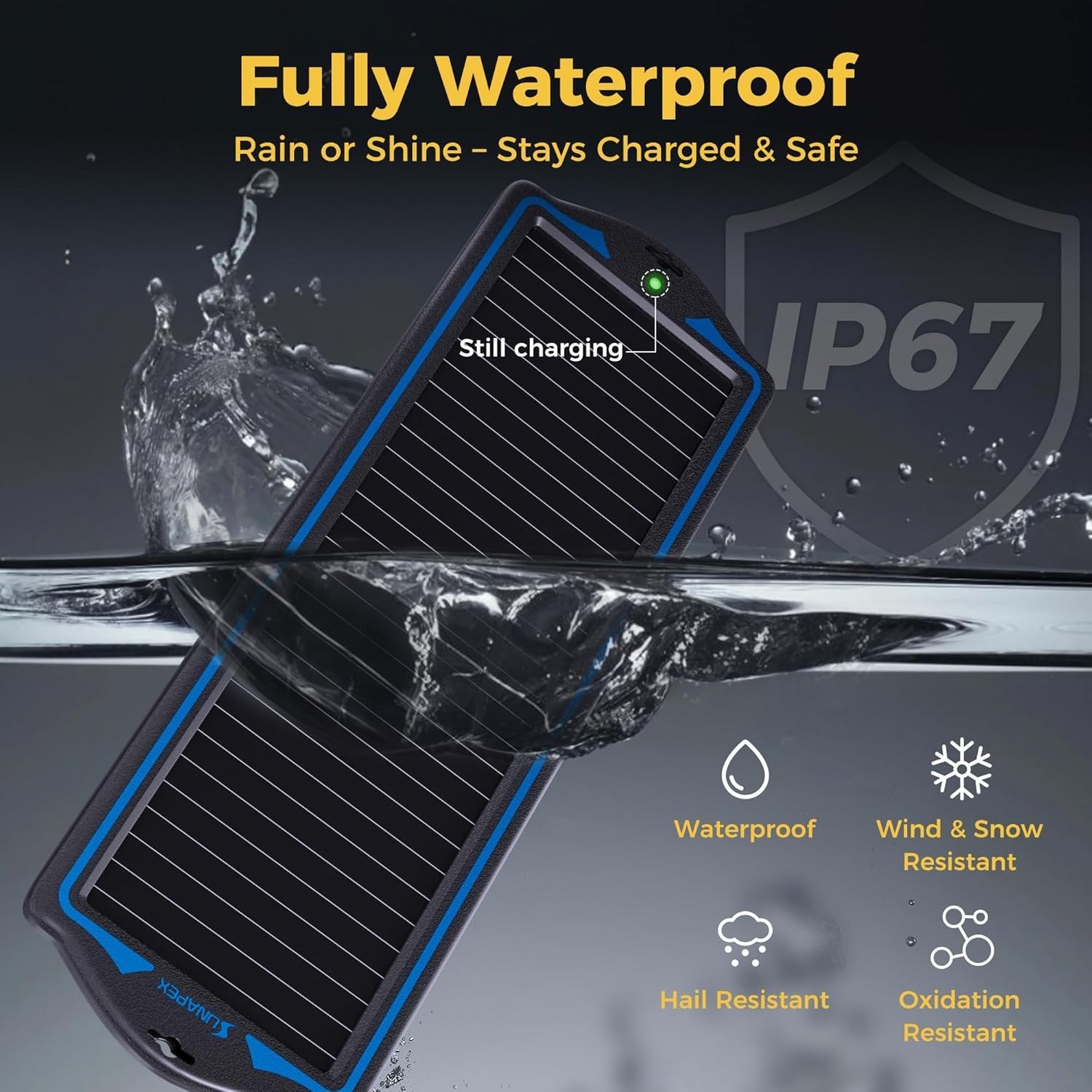 Eco-Friendly 12V Solar Panel Battery Maintainer – Perfect for Cars & Motorcycles