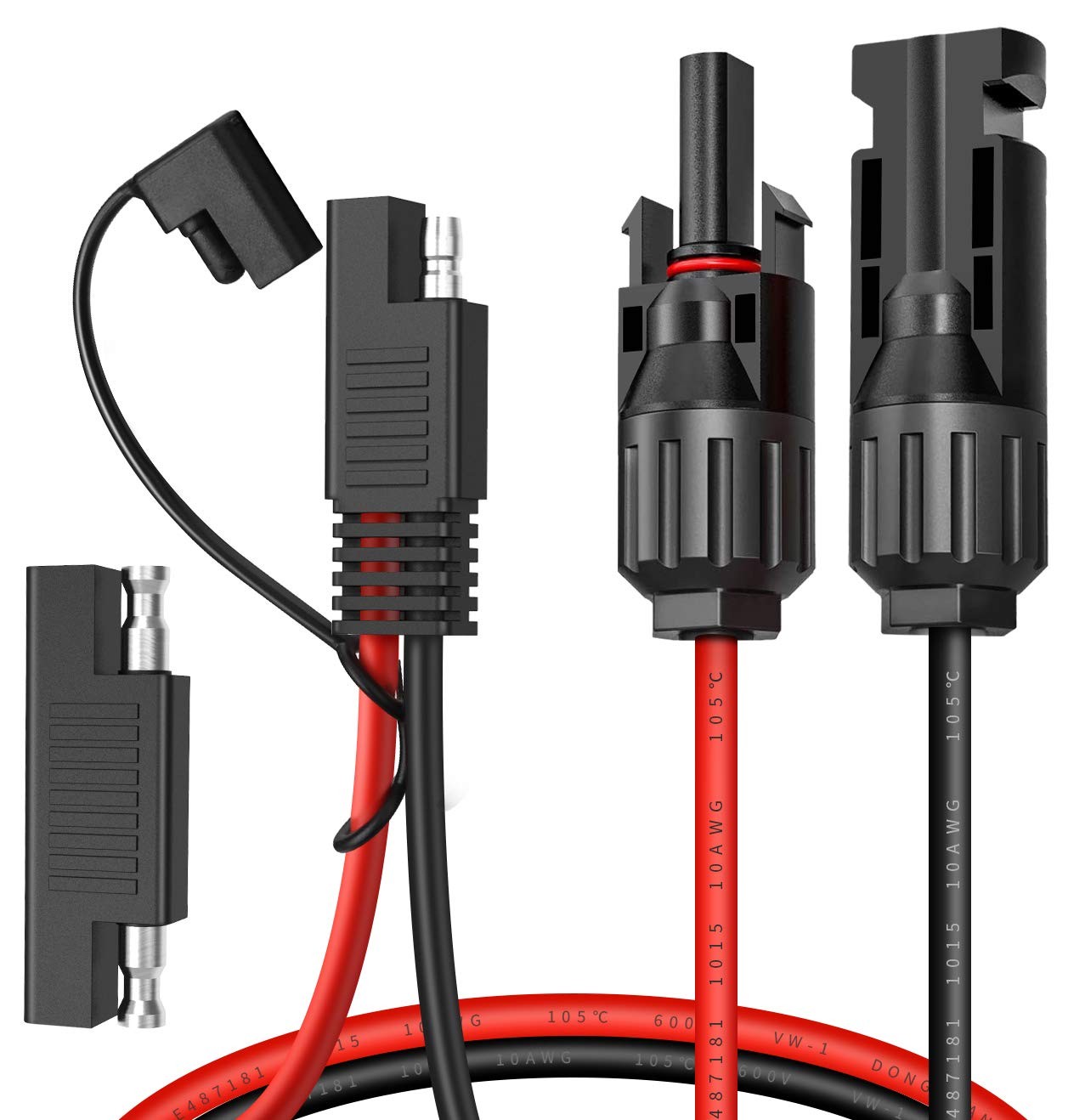 Solar Panel Connector Cable 10AWG SAE Male & Female PV Extension for RV Solar