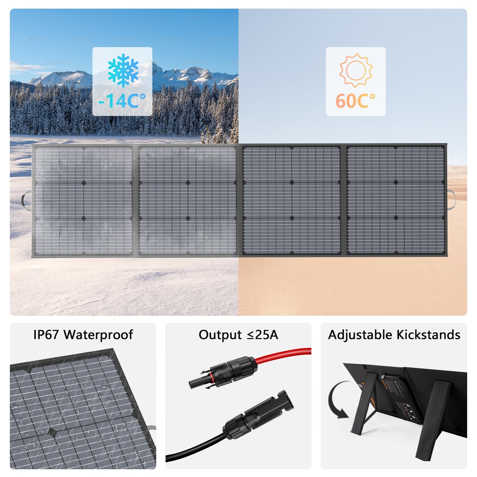 Portable Solar Panel kit 400W 220W 110W for Power Station RV camping Refurbished