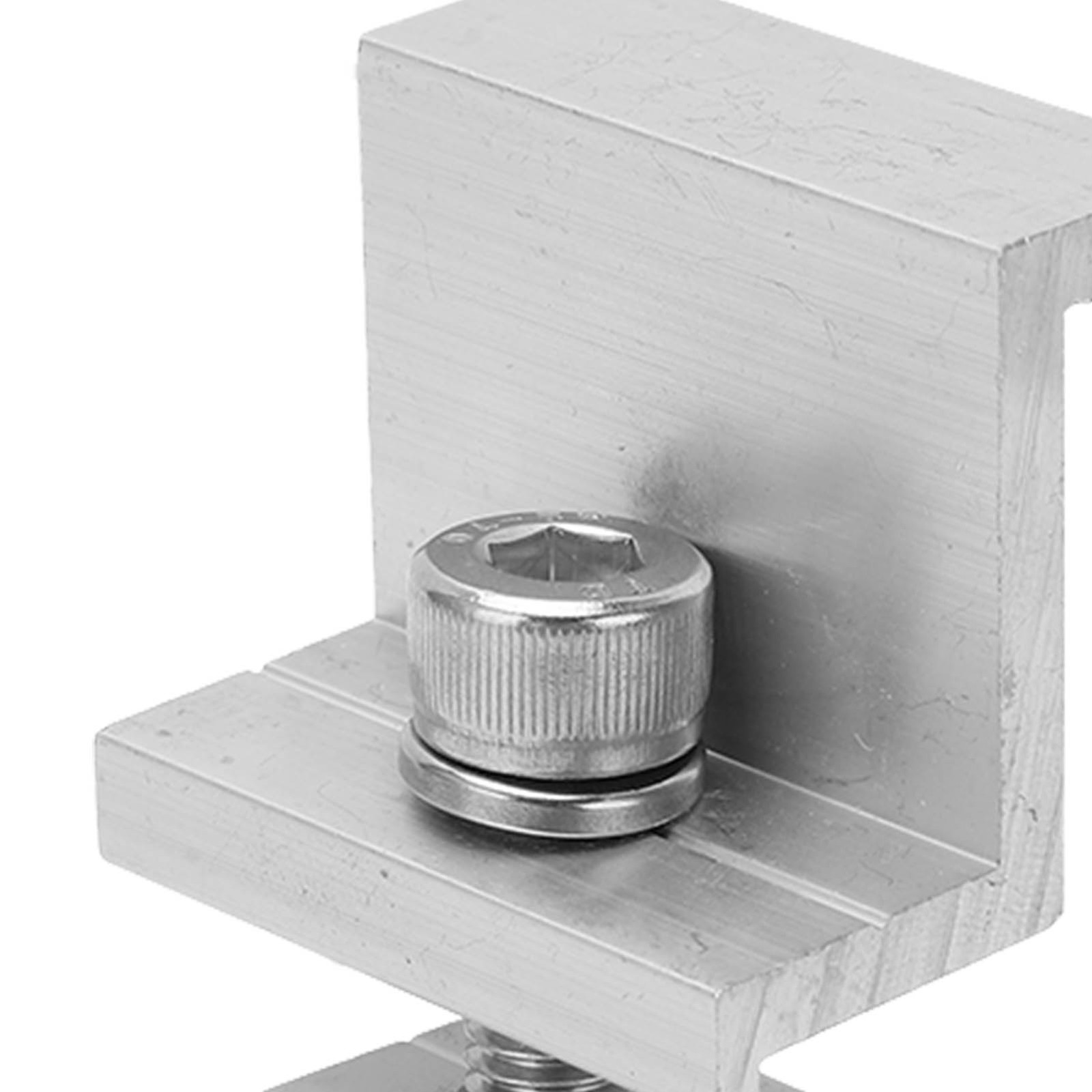 10x Solar Mount Z Bracket Pressing Block PV Panel Rail End Grounding Clamps 40mm