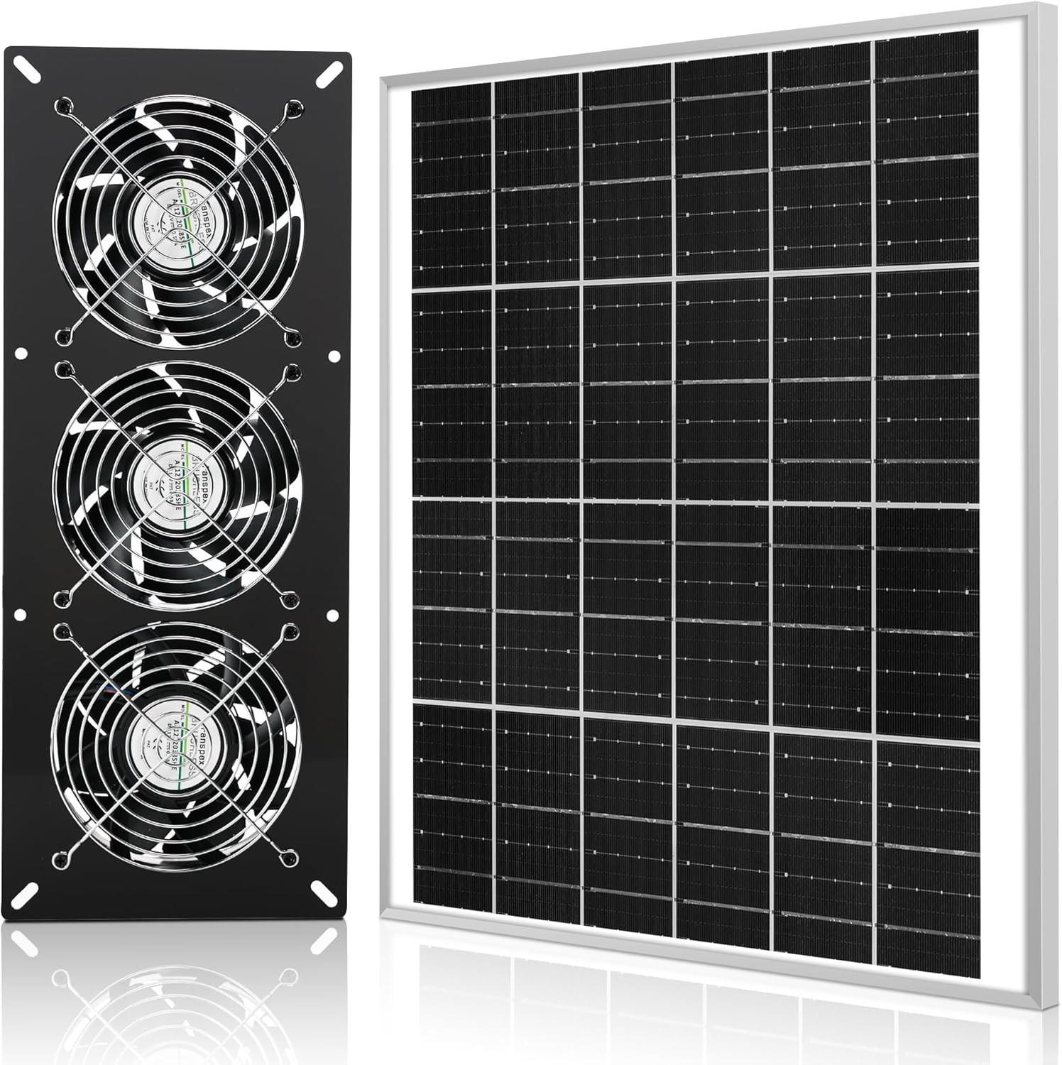 Fanspex Solar 3 Fan Kit, Waterproofed Solar Powered Fans for Outdoor Chicken Coo