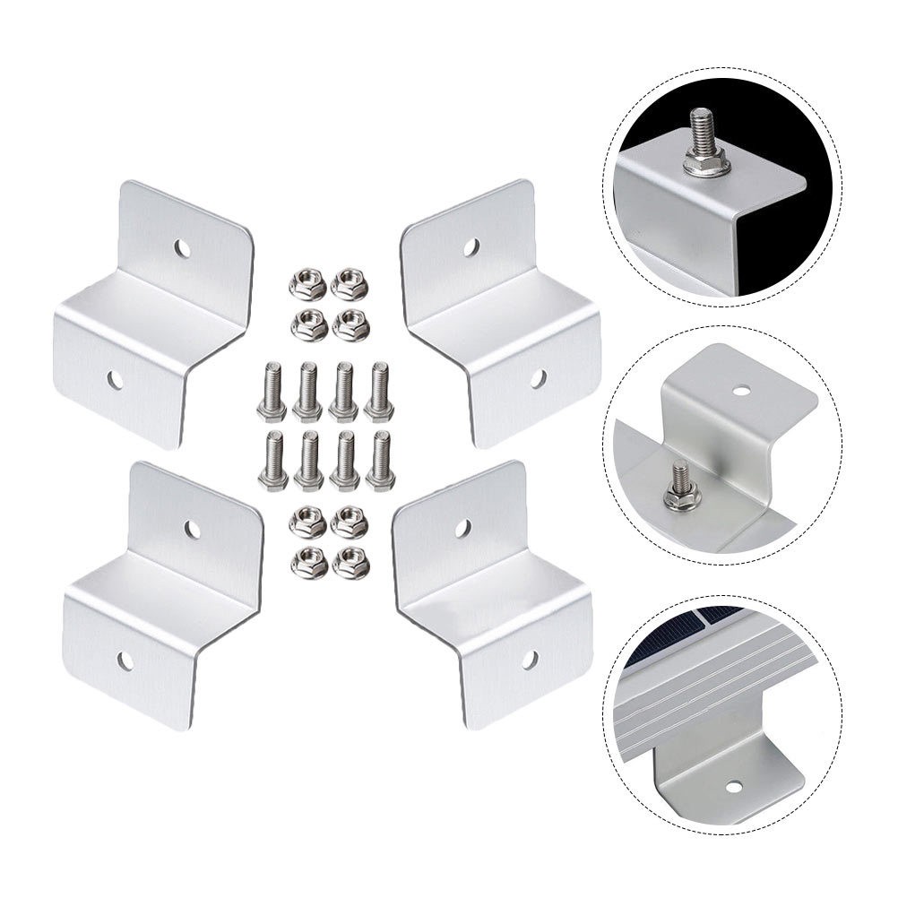 4pcs Solar Panel Mounting Z Support Brackets Boat RV Mounted Solar Panel Racks