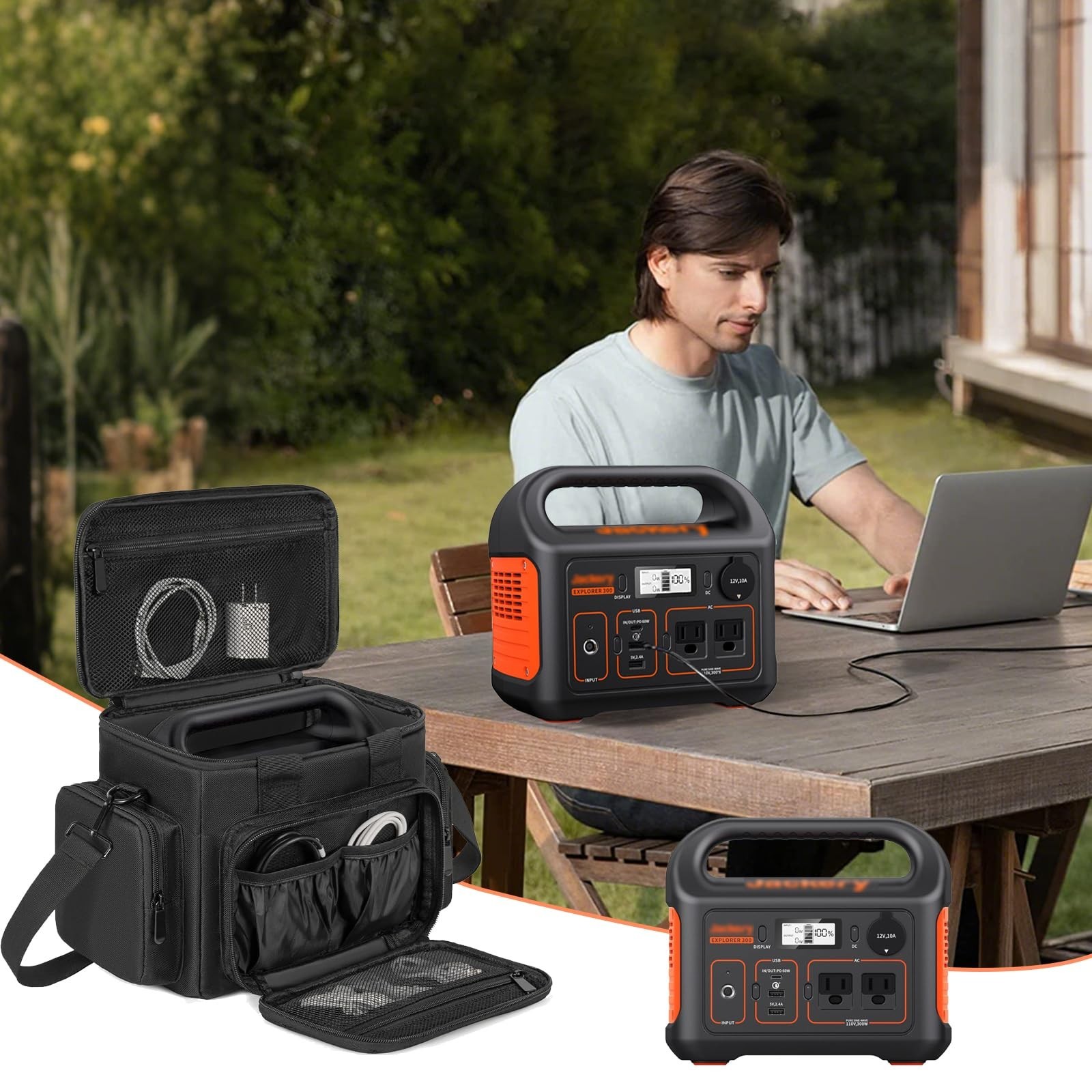 Portable Power Station Carrying Bag for Solar Generators, Travel Case with Pocke