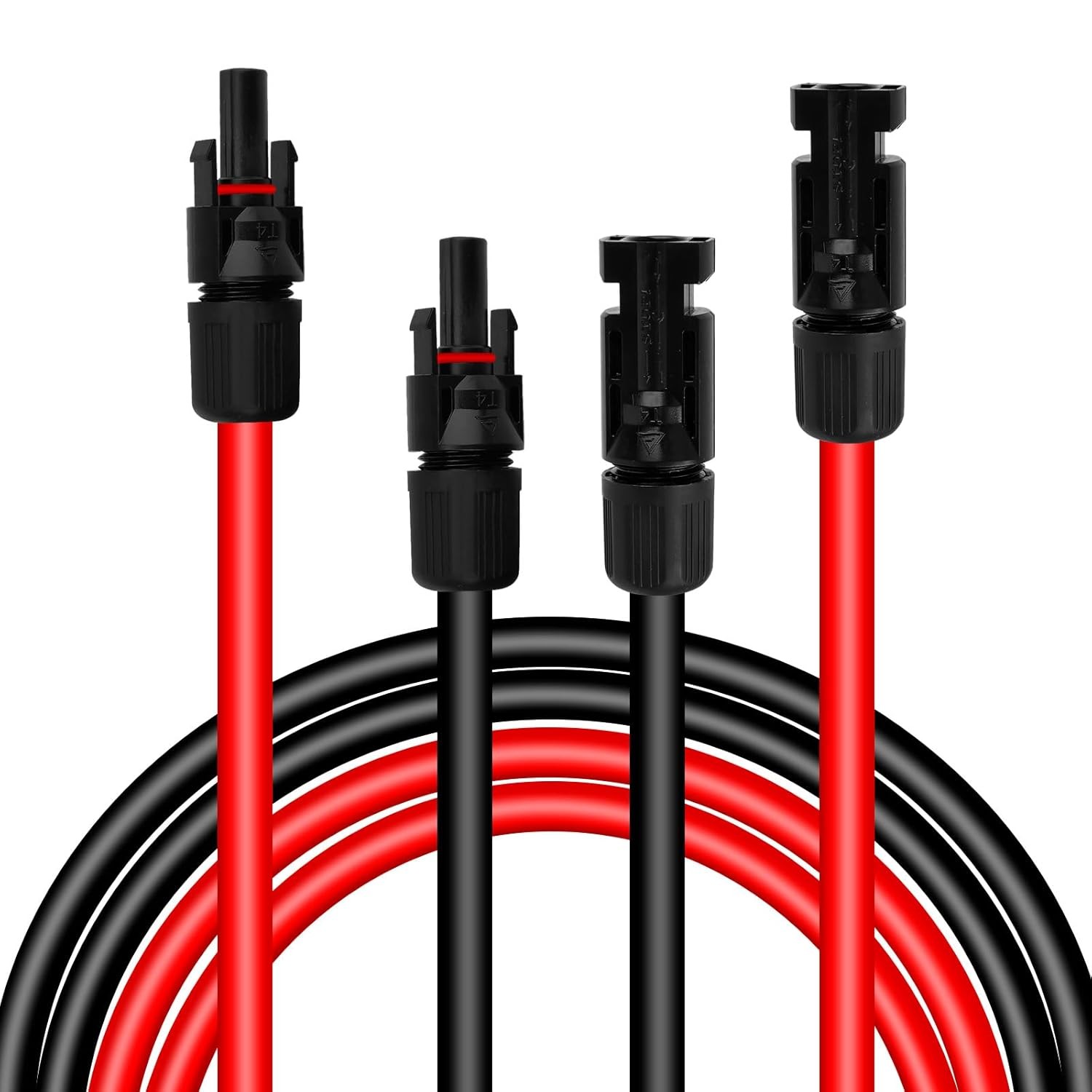 2x 100FT 10AWG Solar Cable Male Female Connector Bag