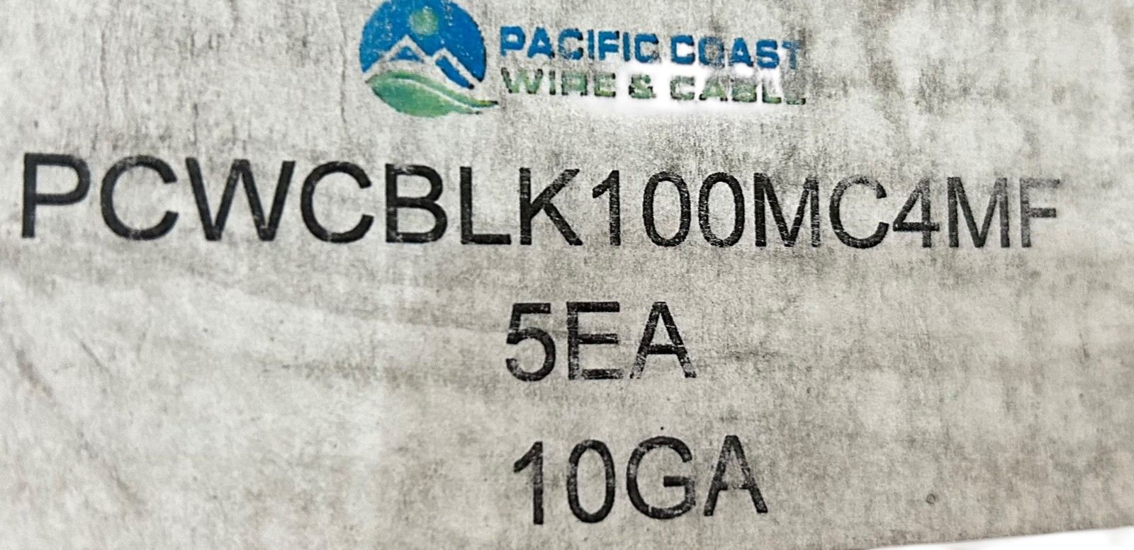 Pacific Coast Wires — 10 AWG PV Wire, Black, 100′, MC4 M/F (PCWCBLK100MC4MF)