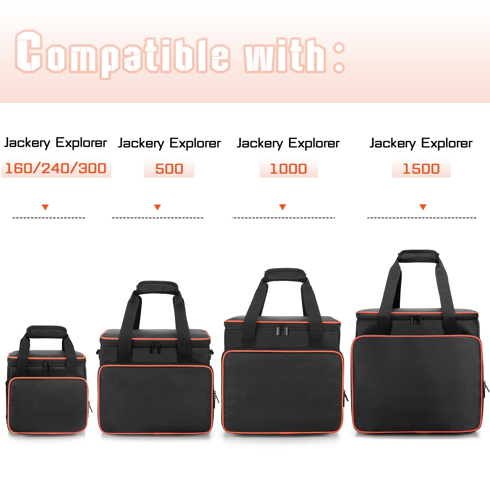 Carrying Bag Compatible with Jackery Explorer160/240/300, Portable Power Station