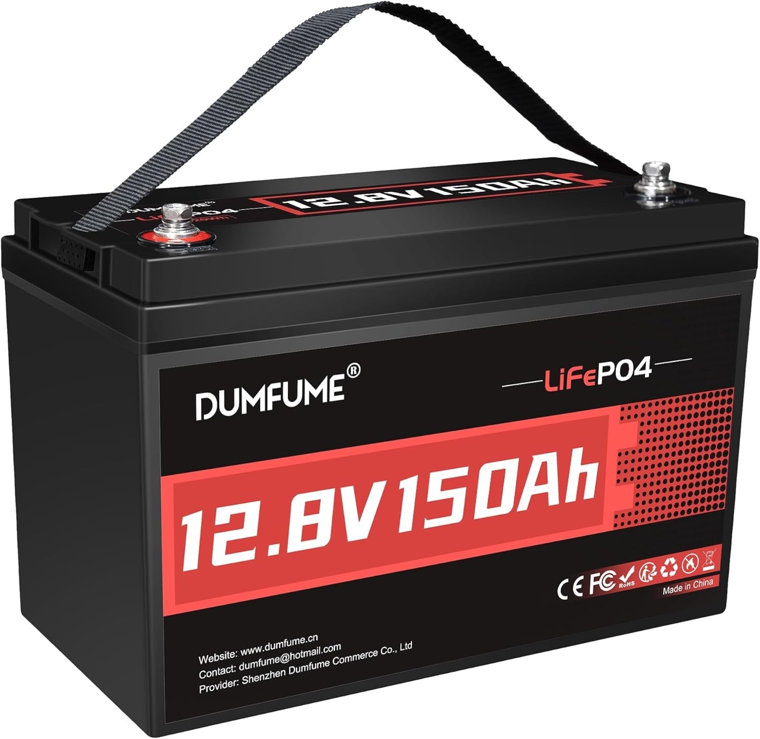 12V 150Ah LiFePO4 Lithium Battery 100A BMS, 1920Wh 8000+ Cycle for RVs Off-Grid