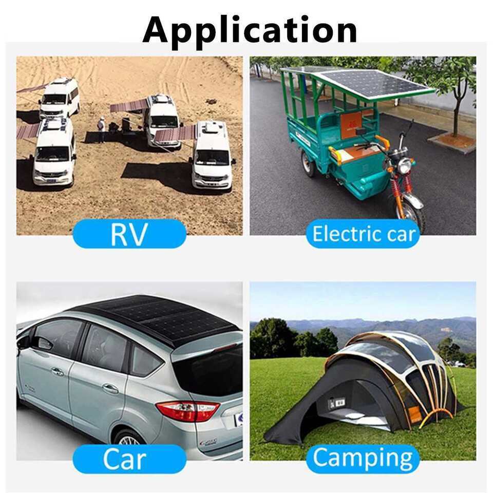 200 Watts Solar Panel Kit 100A 12V Battery Charger w/ Controller Caravan Boat US