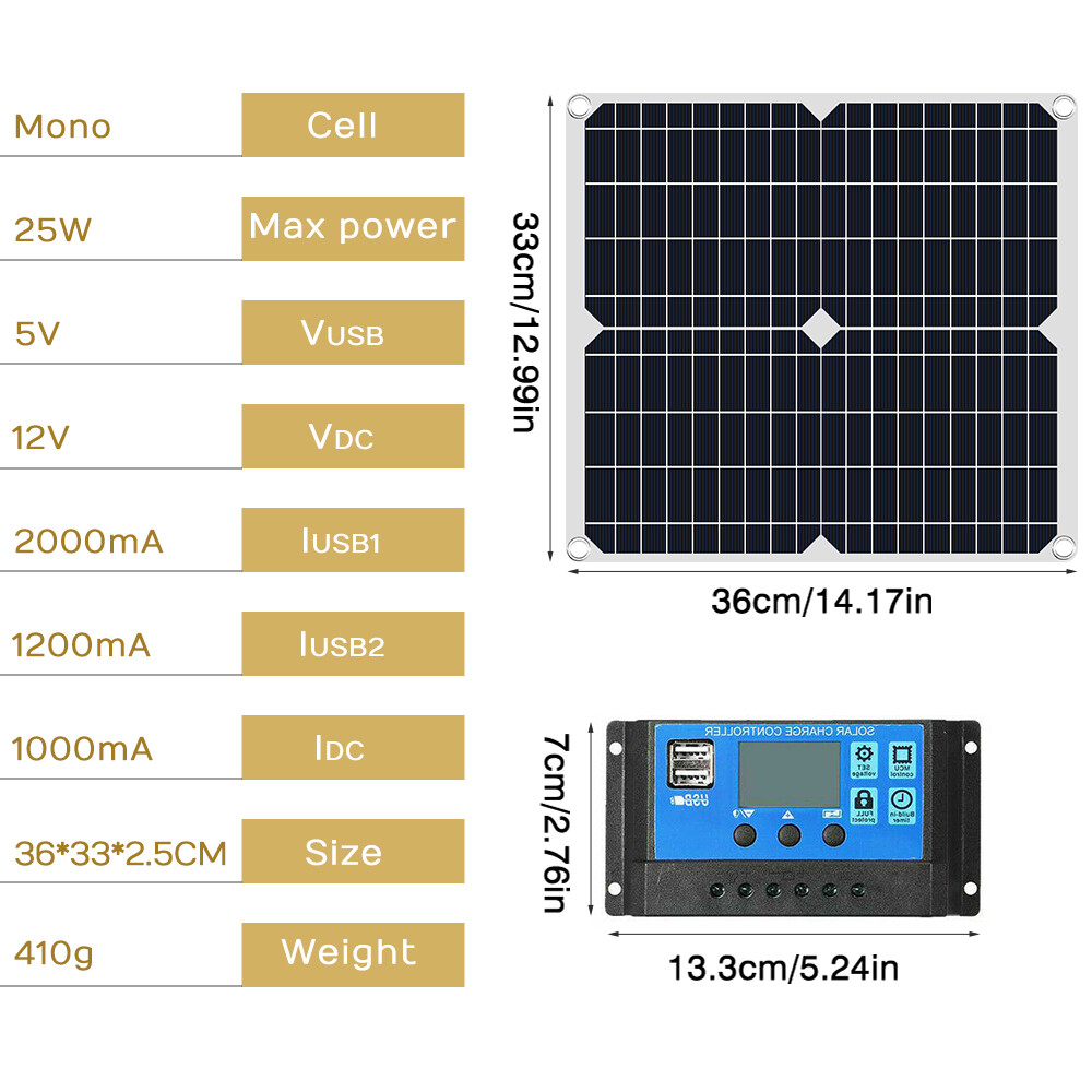 16000W Solar Power Generator Complete Solar Panel Kit 100A Home 110V Grid System