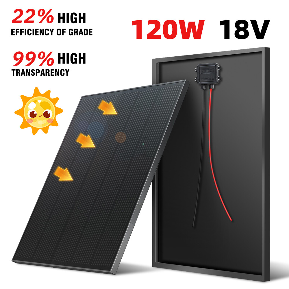 200W/120W Mono Solar Panel Kit 12V for Power Station RV Van Motorhome Camping