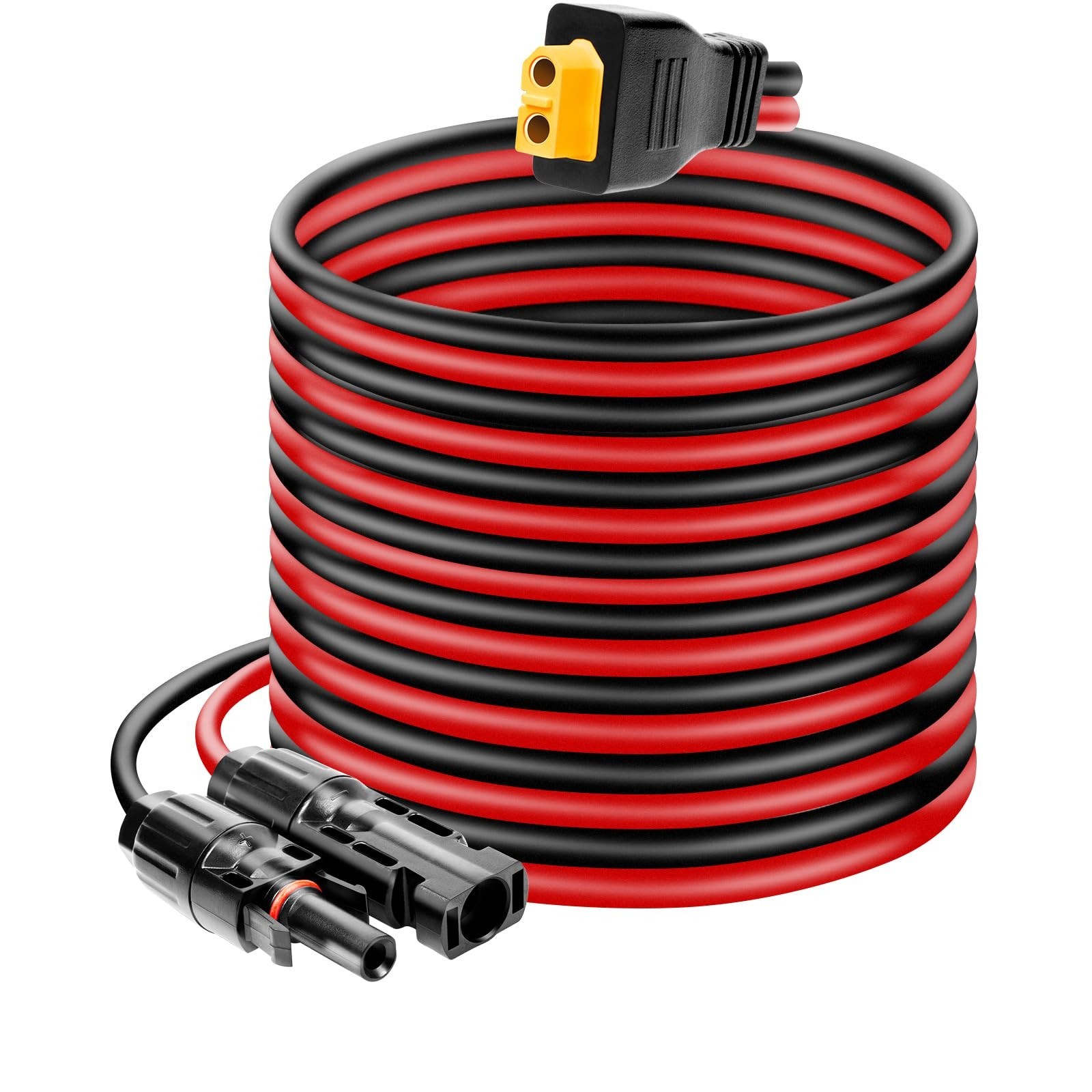 50FT 10AWG Solar Panel to XT60 Connector Cable, Female Plug for RV, Power Statio
