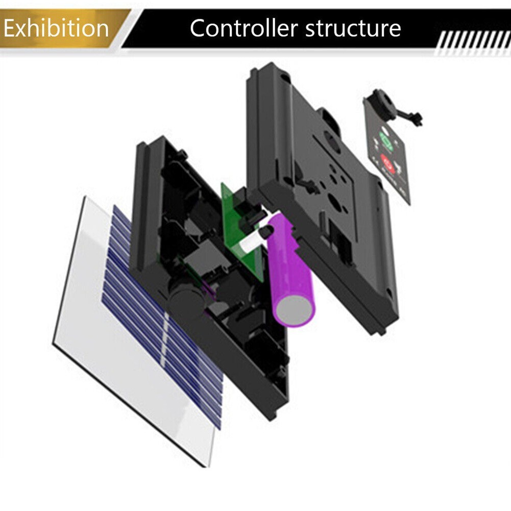 Solar Battery Box with LED String Lamp Panel Controller for Decorating