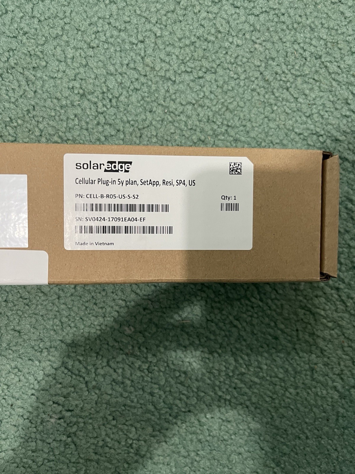 SolarEdge Wireless Internet Antenna Cellular Plug-In CELL-B-R05-US-S-S2 W/ SIM