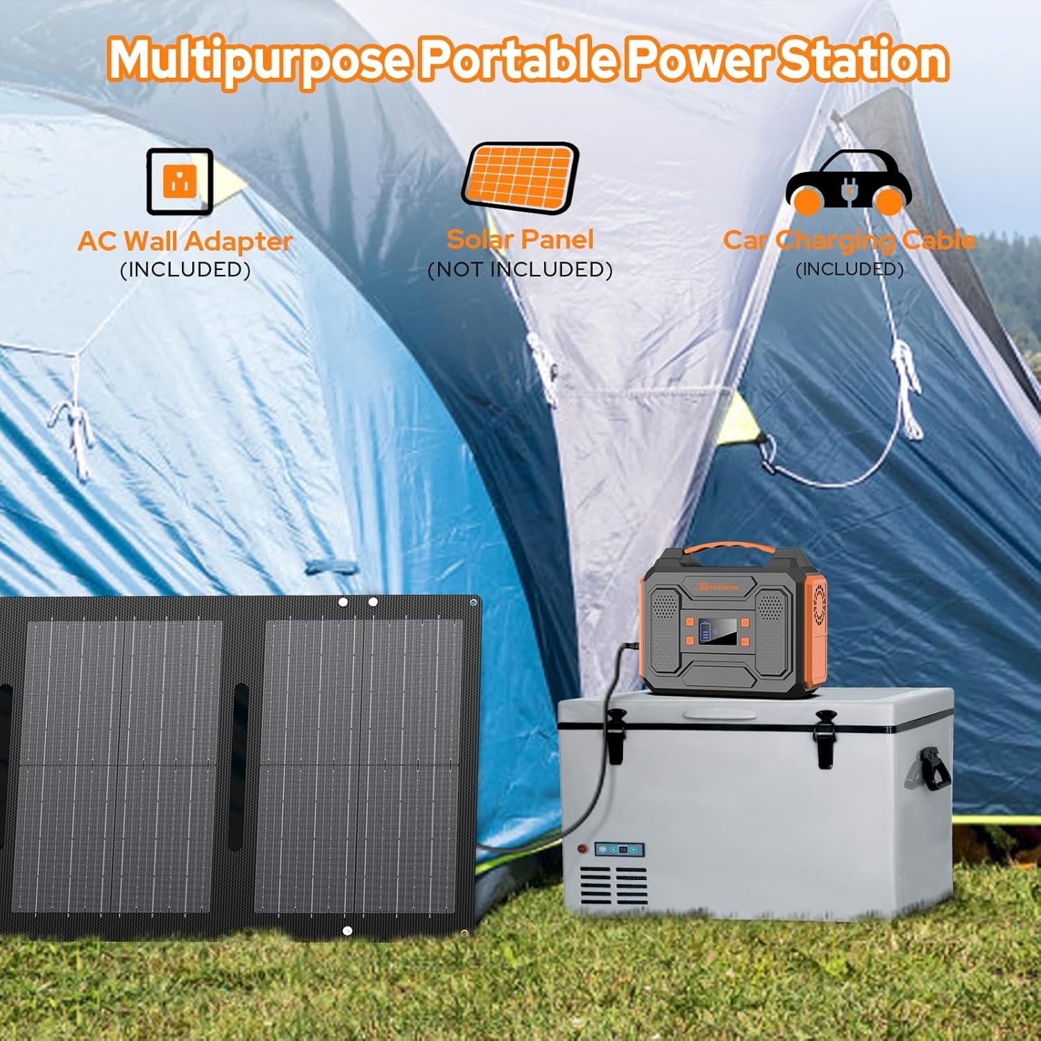 Versatile 300W Solar Generator Power Bank – Multi Port Charging for Outdoor Use