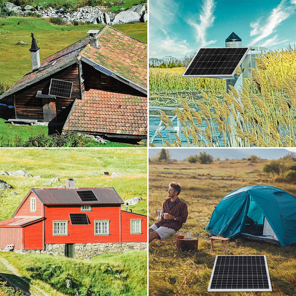 200W Watt 12V Mono Solar Panel Charging Battery Power RV Home Boat Camp Off-Grid