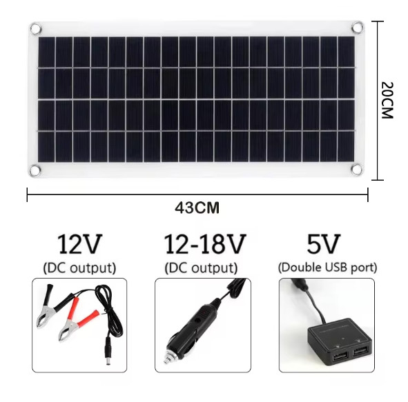 1000W Solar Panel 12V Solar Cell With 60A 100A Controller Solar Charge