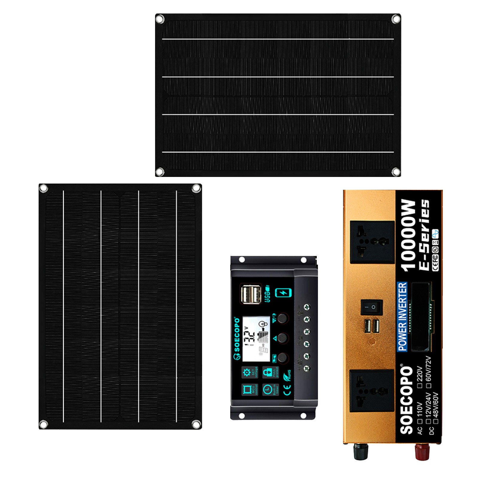 10000W Solar System Kit | 12V24V DC Input to 110V/220V AC Output
