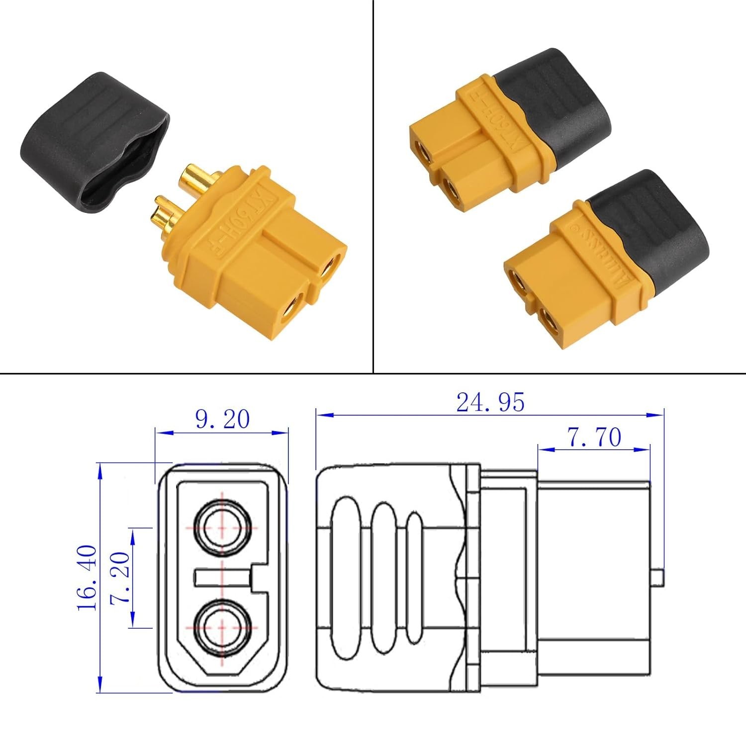 High-Quality 2FT XT60 Solar Cable with 10AWG Tinned Copper for Power Stations