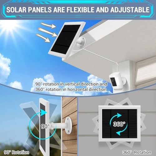 IP65 Solar Panel Outdoor for Ring Cameras () Spotlight Cam Plus/Pro White 1P