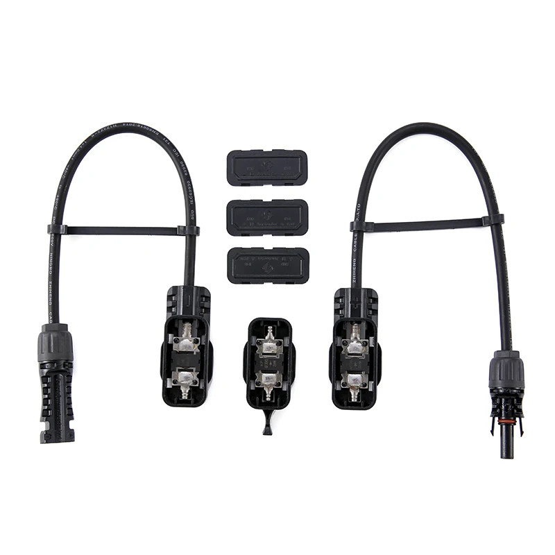 Connector Plug Junction Box Kit Diode Protected Cable PV Mount For Solar Panel