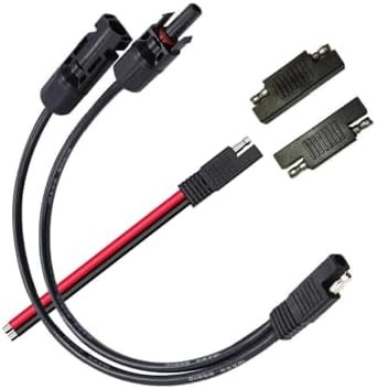 Solar Panel Connectors 10AWG Compatible with MC-4 Solar Connecter to SAE Adapter