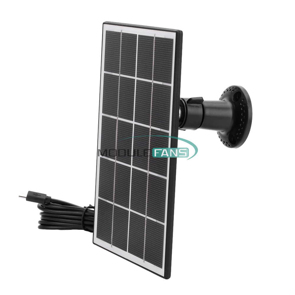 8W 5V Microcrystal Solar Panel with Mounting Brackets Security Camera Water Pump