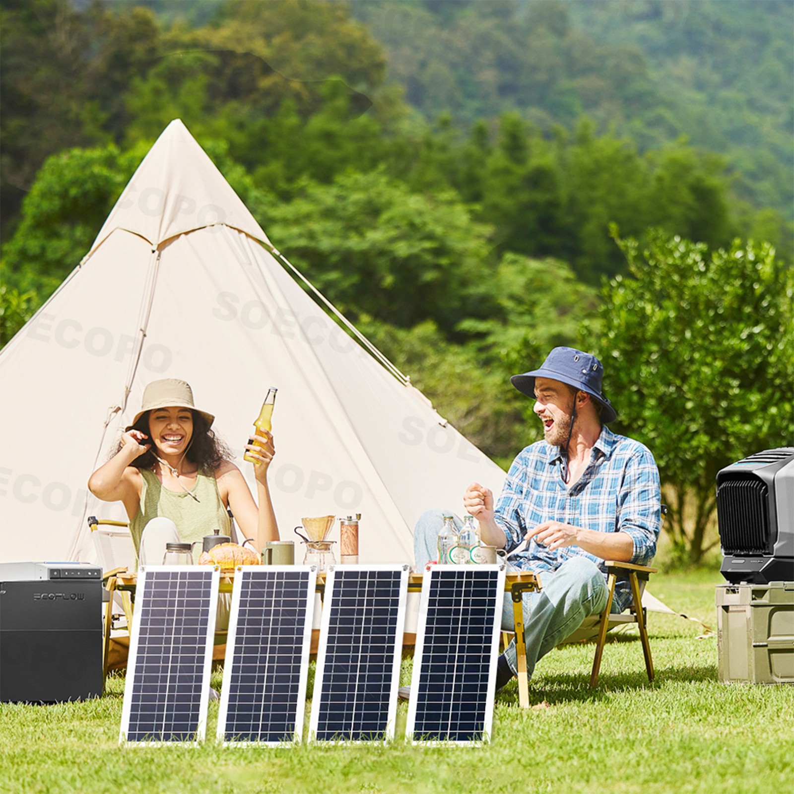 800W 4 x 200W PV Panel Kit – 100A Controller + 2M DC Cord for Home Balcony/RV4