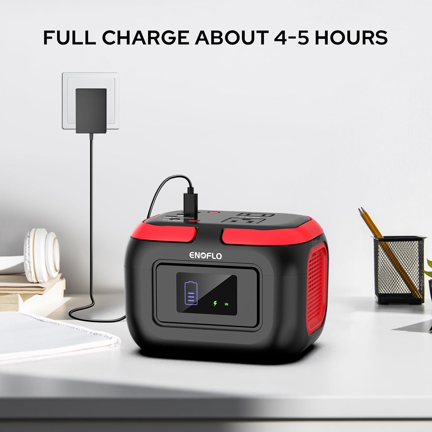 Portable Power Station,Lithium Battery Power 110V AC 120W/Dc/LED Light