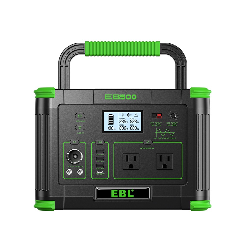519Wh 500W Lithium Battery Portable Power Station for Outdoor Camping Supply