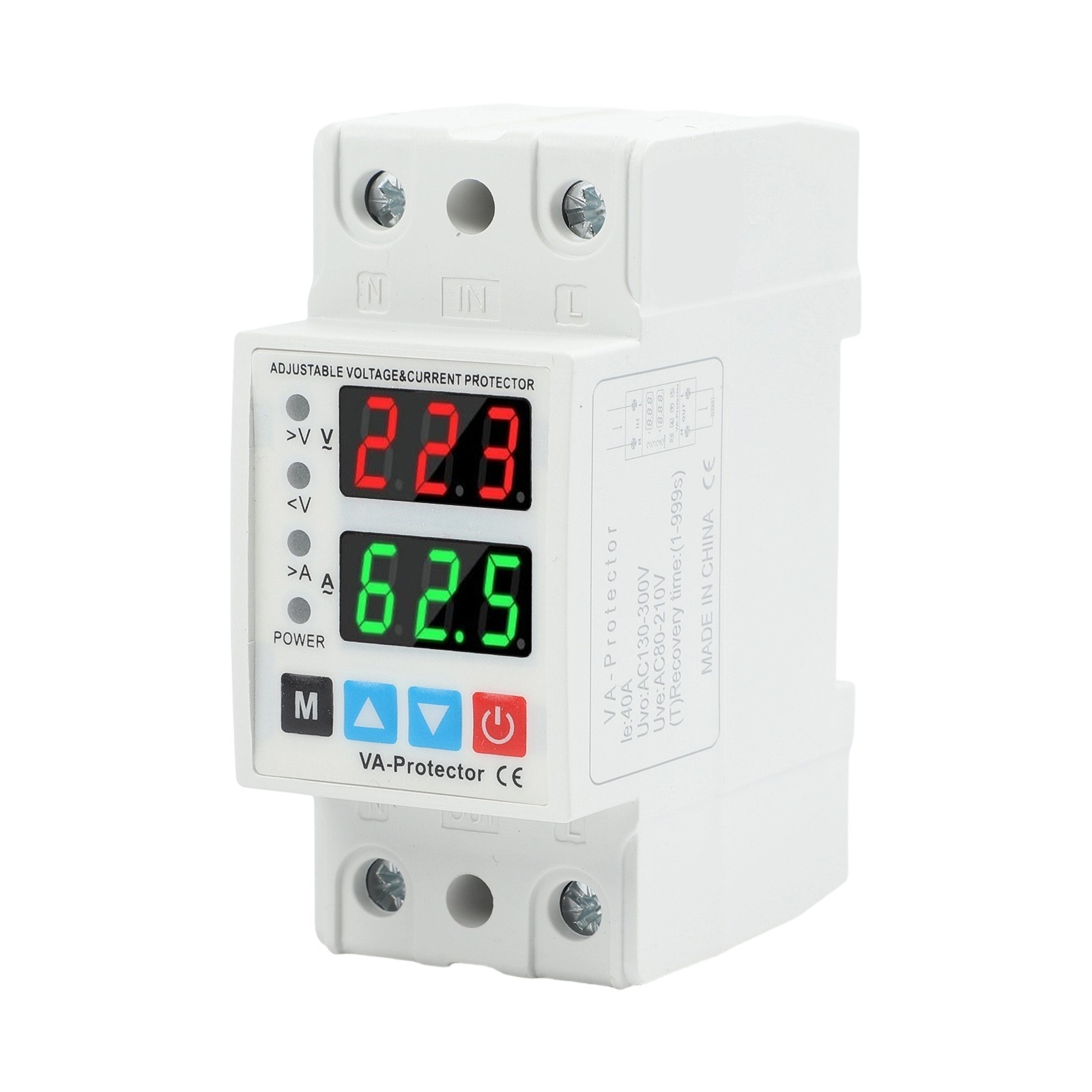 40A 63A Digital Circuit Breaker With SelfResetting And Real Time Monitoring